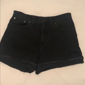 Madewell black denim shorts
